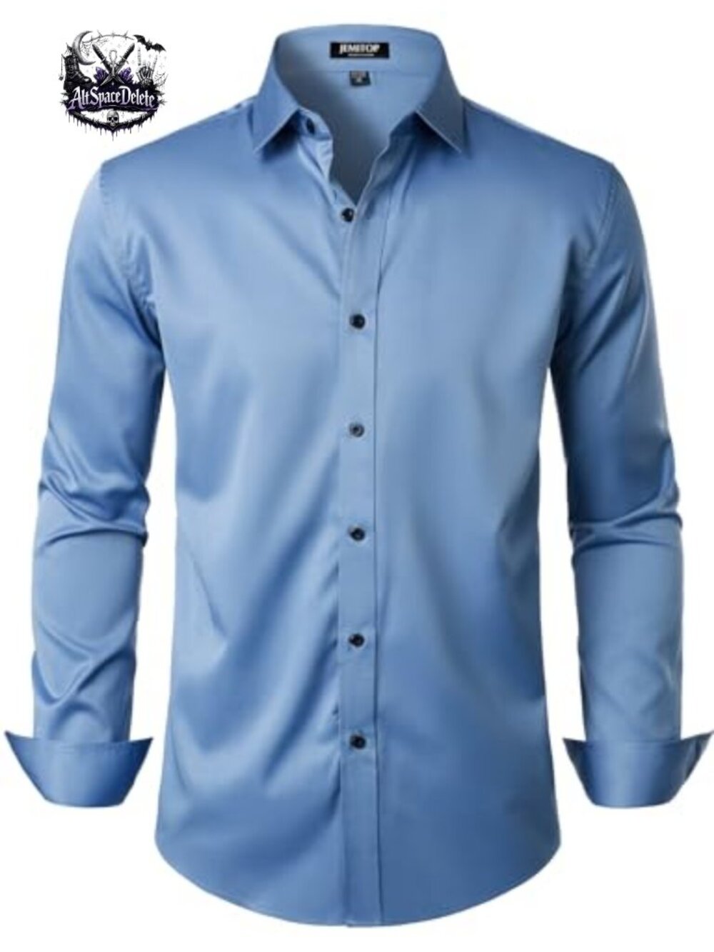 Men's Slim Fit Stretch Wrinkle Free French Cuff Dress Shirt Formal